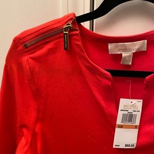 NEW Micheal Kors shoulder zip tunic